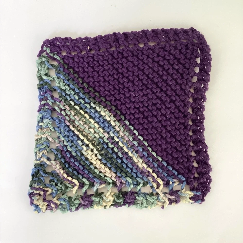 Baby Washcloths Hand Crafted Cotton Pink Purple Shower Gift Bath Essentials